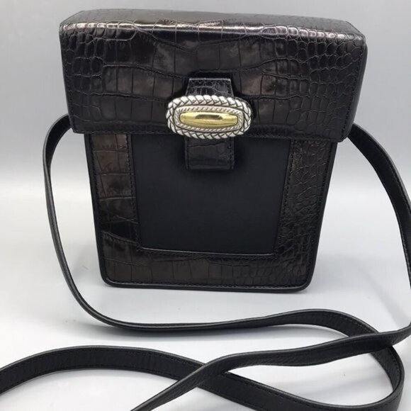 Brighton Espresso and Black Top Open Cross Body bag - Picture 1 of 11